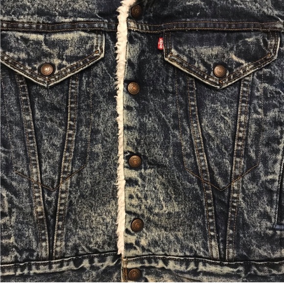 Levi’s Vintage Acid Wash Sherpa Jean Jacket - Picture 3 of 8